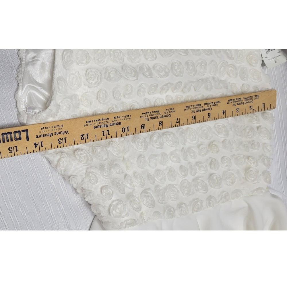 Helena & Harry IV Co Girls White Rosette Bodice Formal Dress Size 12 NWT 2178 - Picture 6 of 12